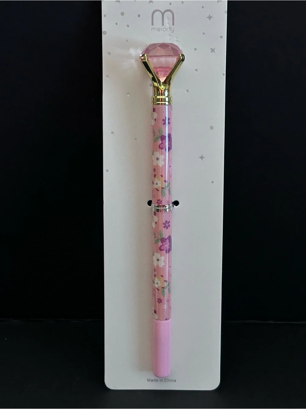 Mint Floral Diamond-Topped Pens Set of Four - Pink, Blue, Green, White - NWT